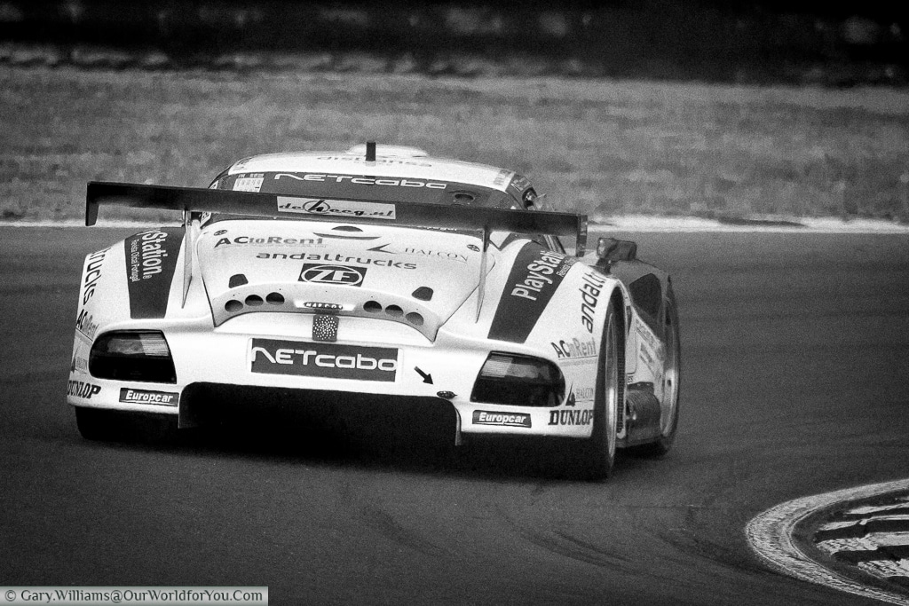 Marcos - GT Car at Brands Hatch - Reminds me of Le Mans and my introduction to France.