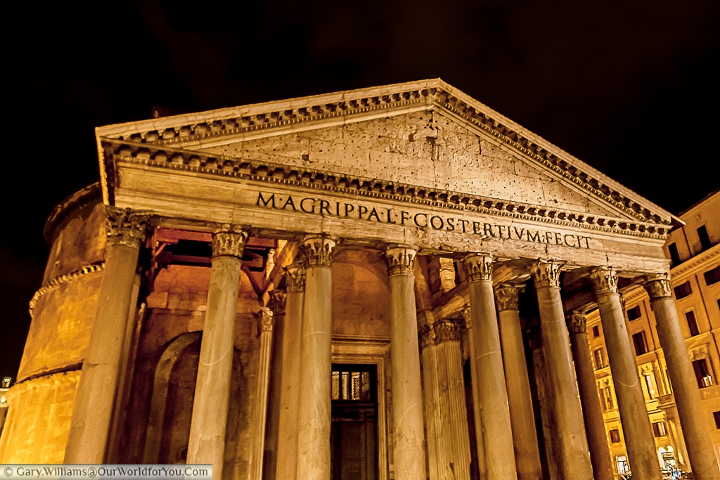 The Pantheon at night, Rome, Italy