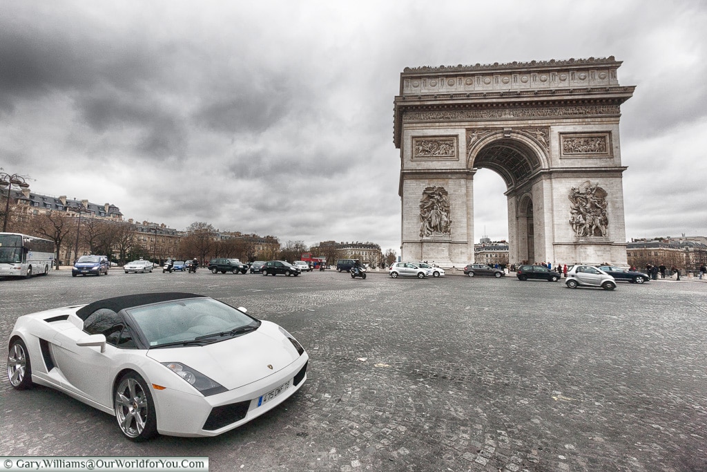 Parked by the Arc de Triomphe, Paris, France