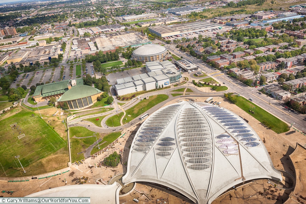 Looking down at the Olympic Park, Montreal, Canada