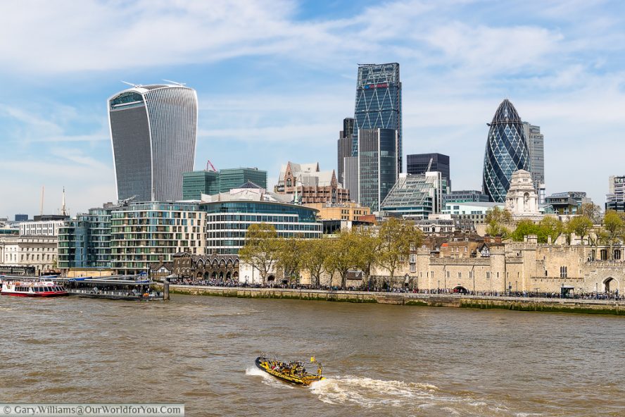 The 21st century skyline of the City of London.