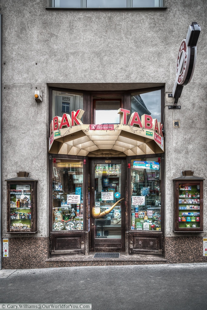 A quaint old tobacconist in Hoher Markt, Vienna, Austia