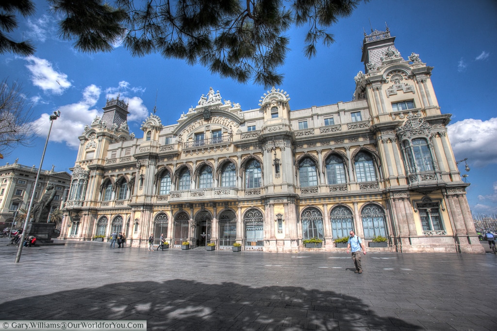 The beautifully ornate old customs building, Barcelona, Spain