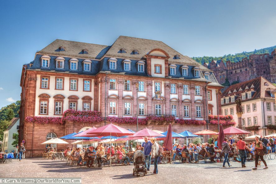 The Rathaus from Marktplatz, Heidelberg, Baden-Wurttemberg, Germany