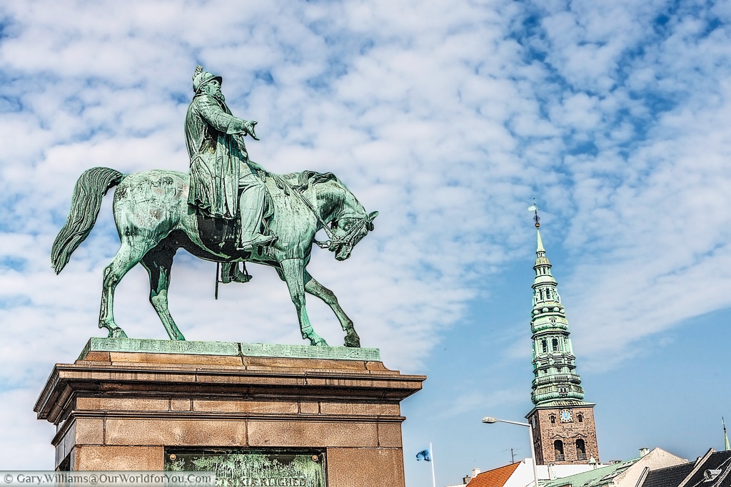 The equestine statue of Frederick VII in Palace Square, Copenhagen, Denmark