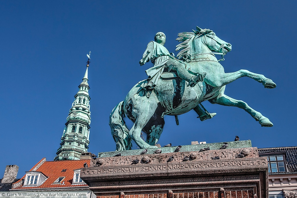 The equestrian statue of Bishop Absalon, Copenhagen, Denmark