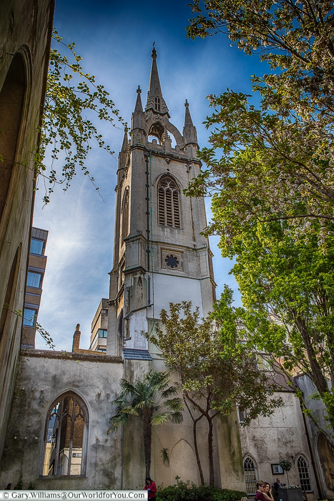 Christopher Wrens's Tower, St Dunstan’s in the East, City of London, UK
