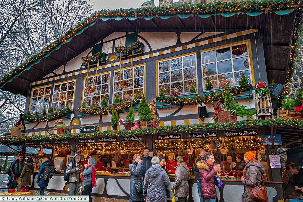 So much detail in the huts at the Christmas Markets, Cologne, Germany
