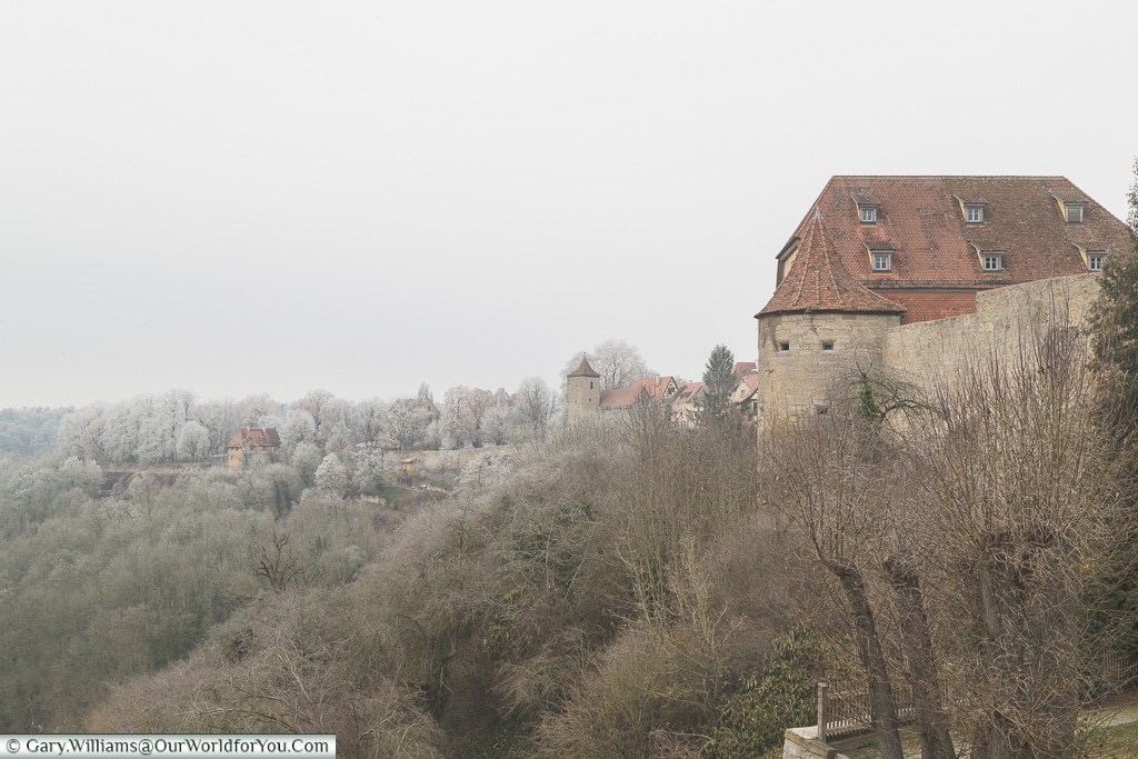 A wintery day in Rothenburg ob der Tauber, Germany