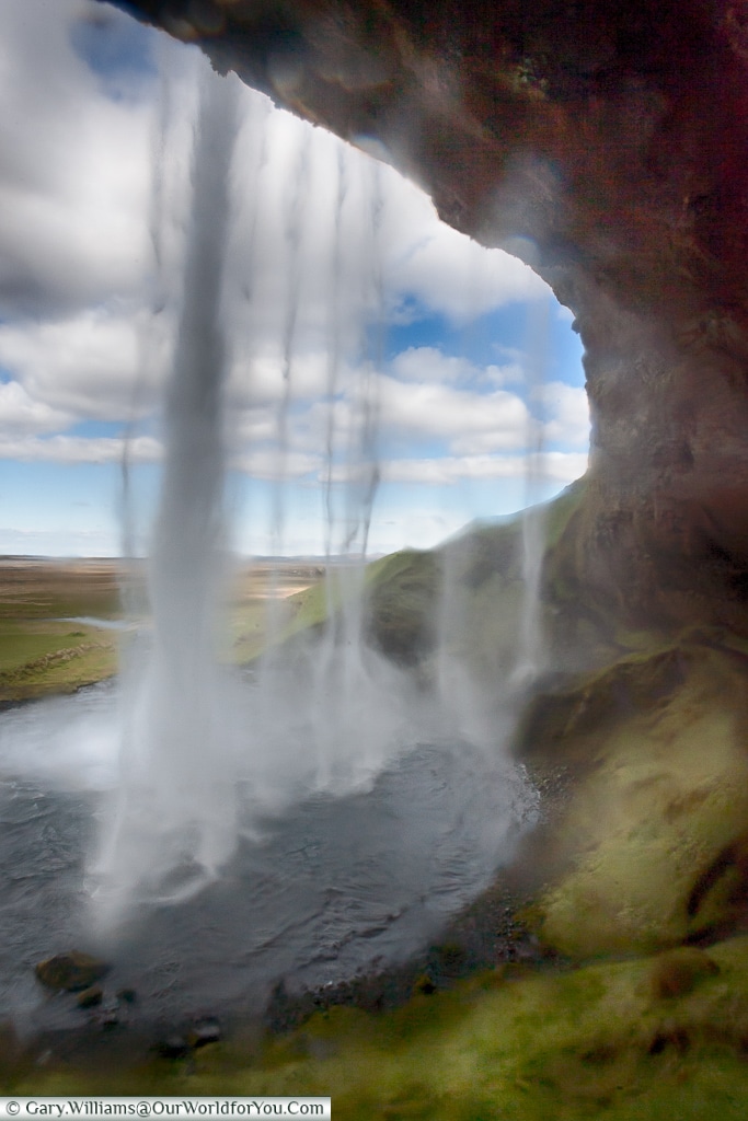Seljalandsfoss - spray can be a problem - part of the Golden Circle, Iceland