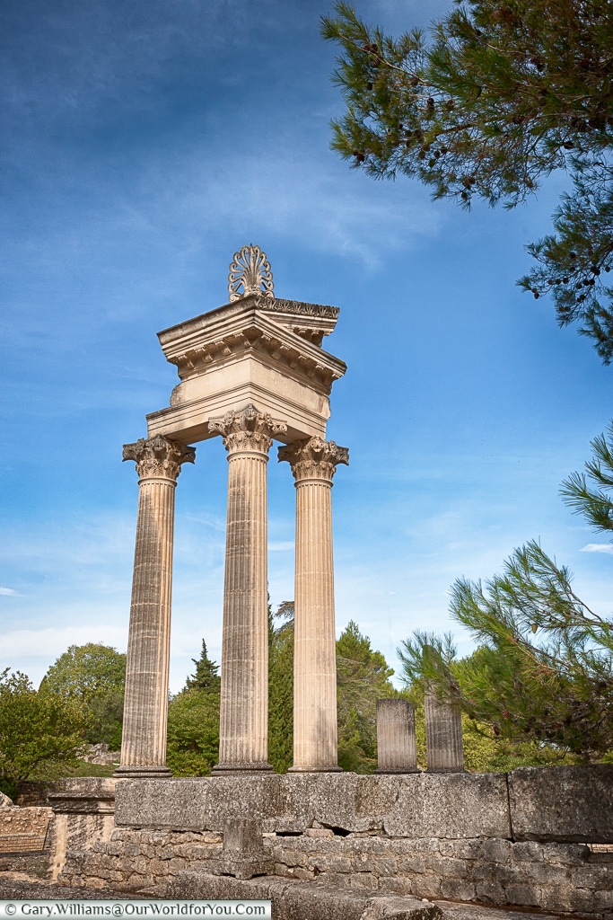 The remains of the Temple, Glanum, Saint-Rémy-de-Provence, France