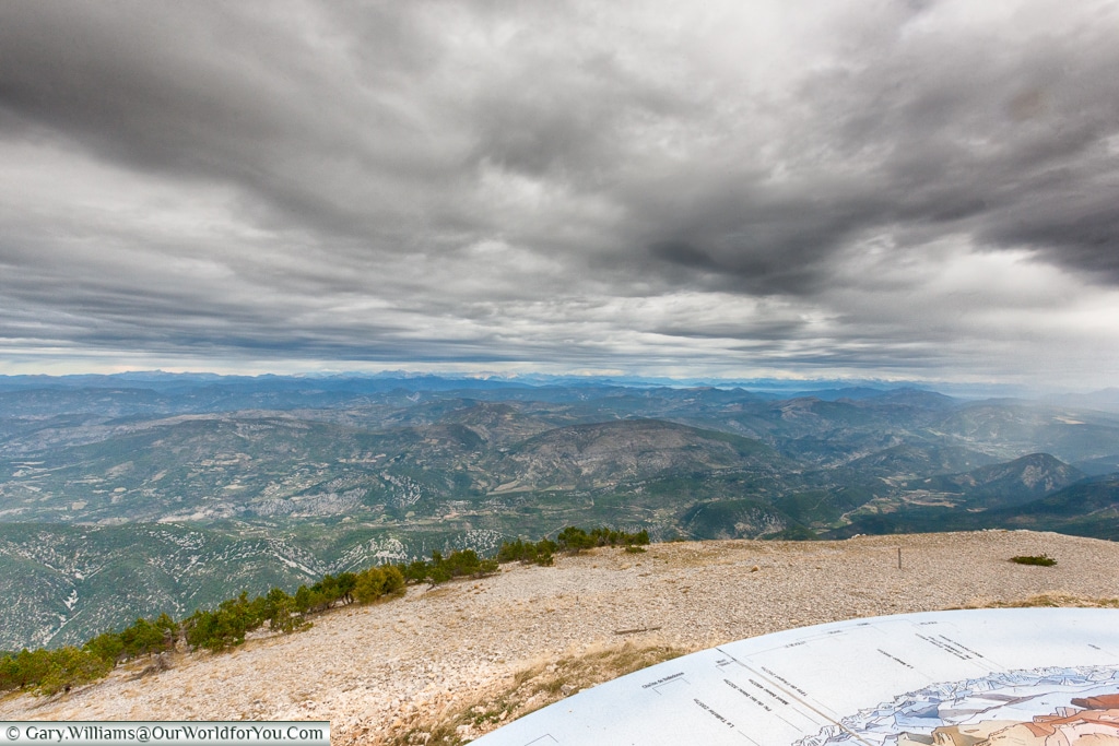 The view from the top of Mont Ventoux, France
