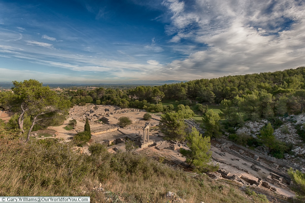 The whole site from the hill, Glanum, Saint-Rémy-de-Provence, France