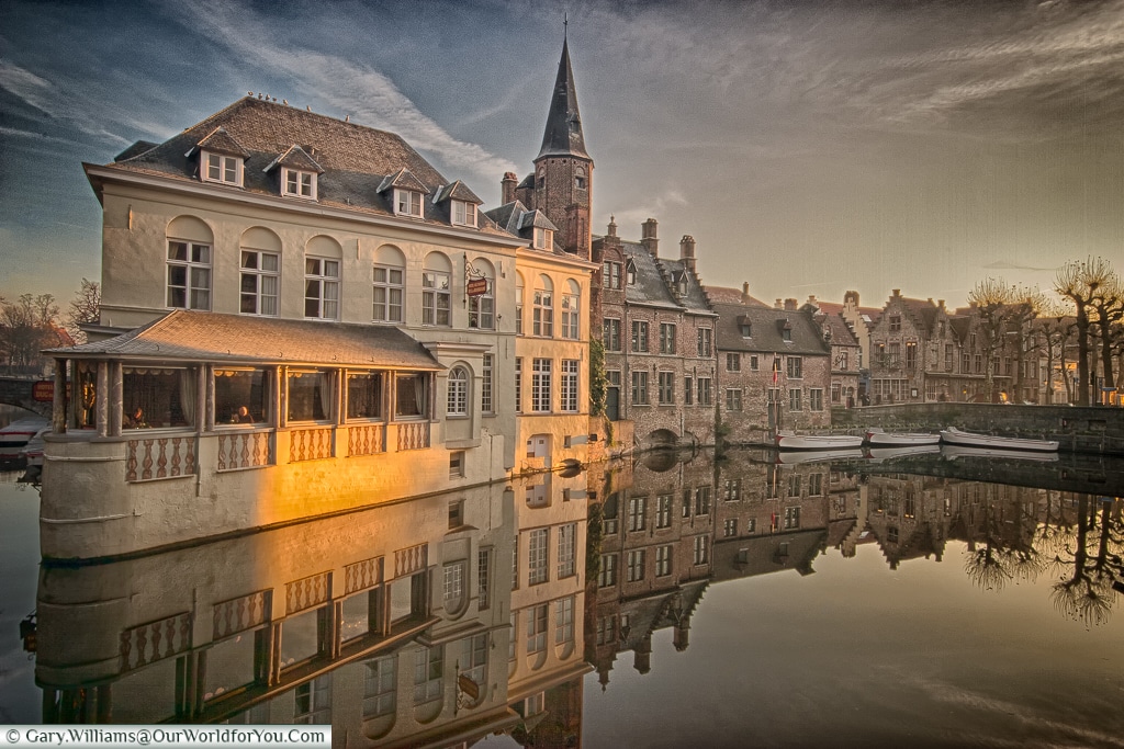View over the Rozenhoedkaai, Bruges, Belgium