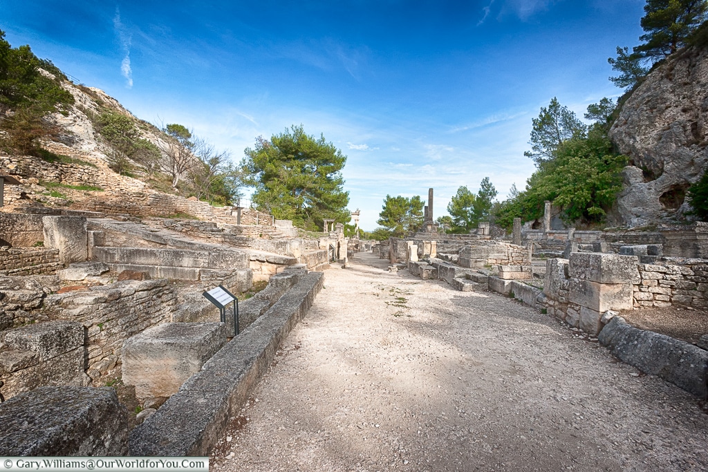 Walking through the ancient town, Glanum, Saint-Rémy-de-Provence, France