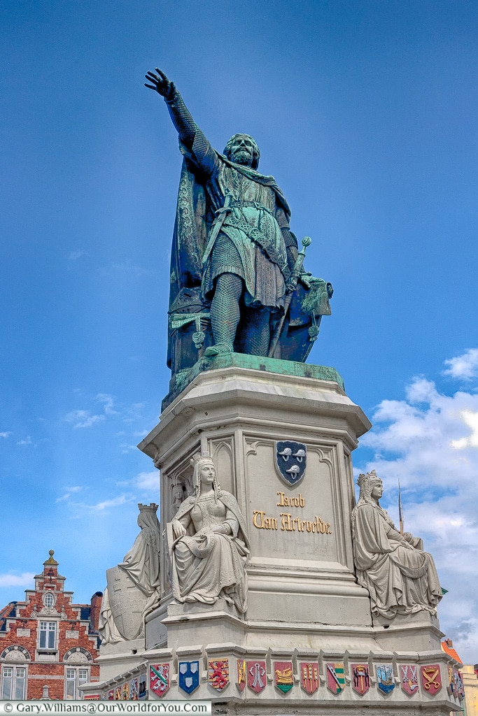 A statue to Jacob van Artevelde - Brewer of Ghent, Ghent, Belgium