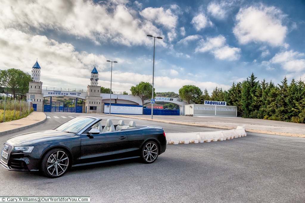 The Audi Parked up by the Jerez Race Circuit, Jerez, Spain