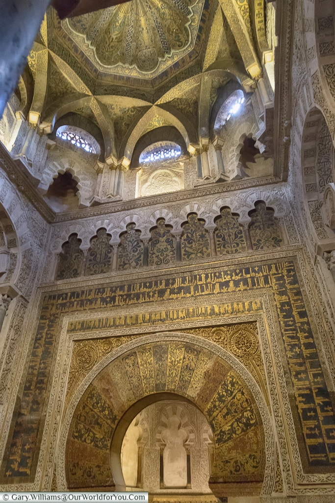 The Mihrab inside the Mezquita,Mosque–Cathedral, Córdoba, Spain
