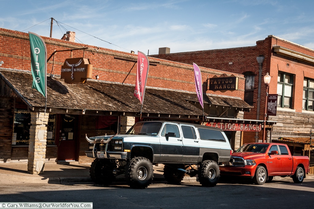 A truck with attitude, Stockyards. Fort Worth, Texas, America, USA