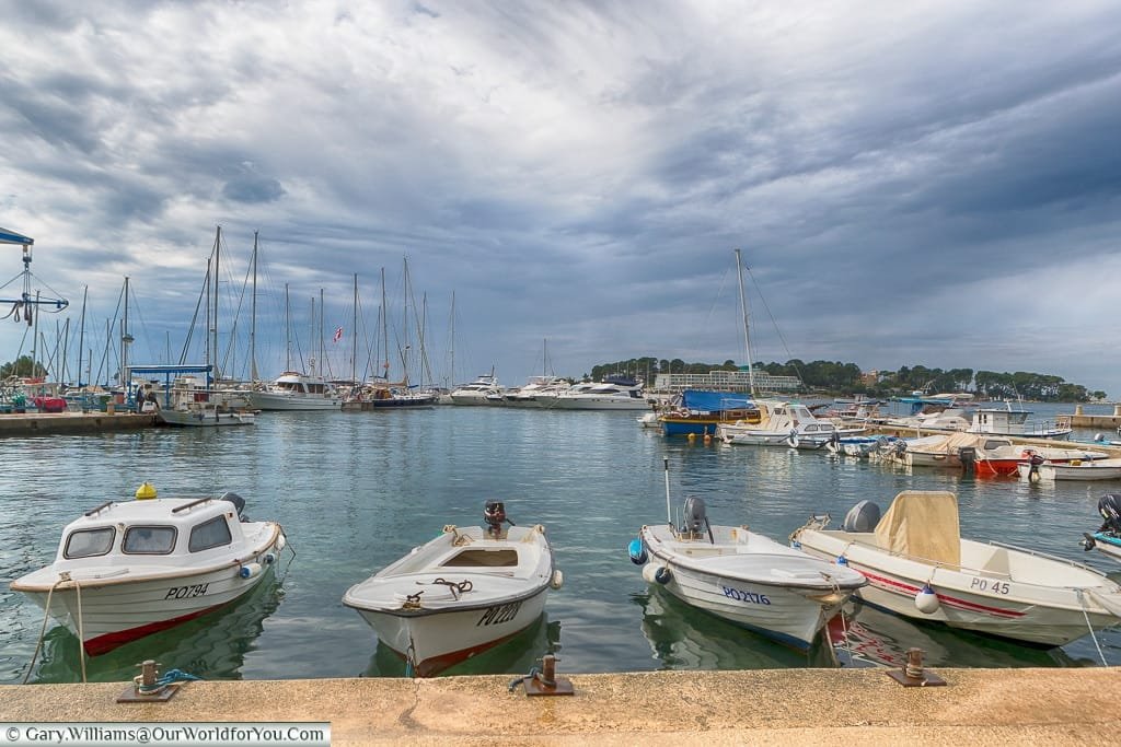 Clouds over the harbour, Porec, Croatia