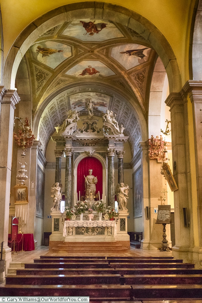 Inside the Church of St. Euphemia, Rovinj, Croatia