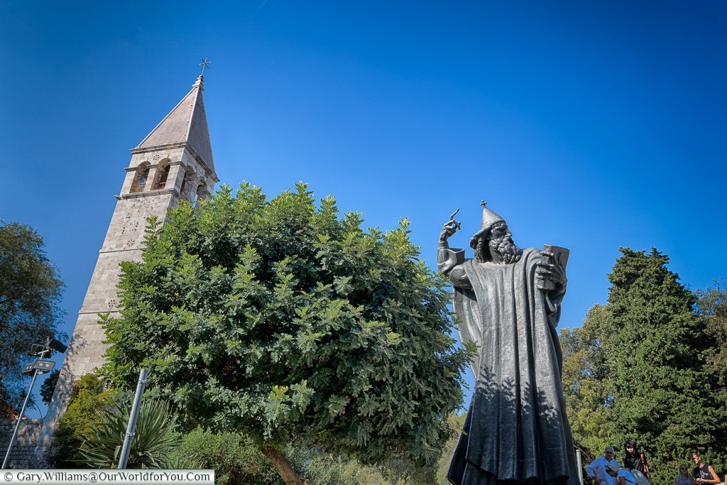 Statue to the Bishop of Nin, Split, Croatia