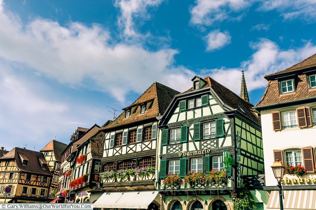 Surrounding the Place du Marché, Obernai, Alsace, France