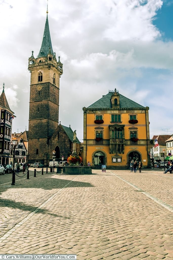 The Belfry and Hotel de Ville, Obernai, Alsace, France