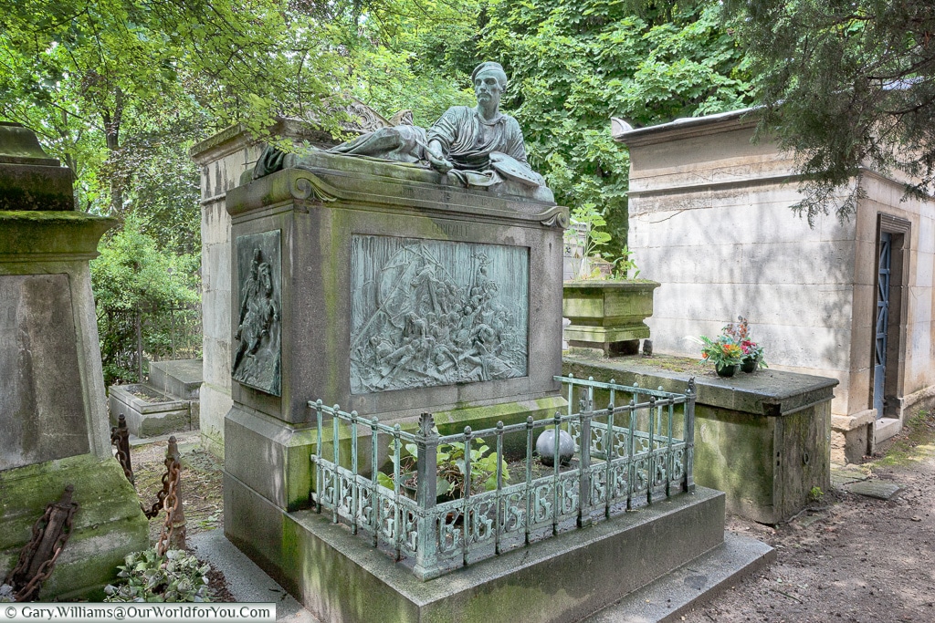 The grave of Théodore Géricault, Père Lachaise Cemetery, Paris, France