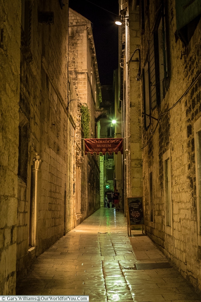 The lanes after dusk, Split, Croatia