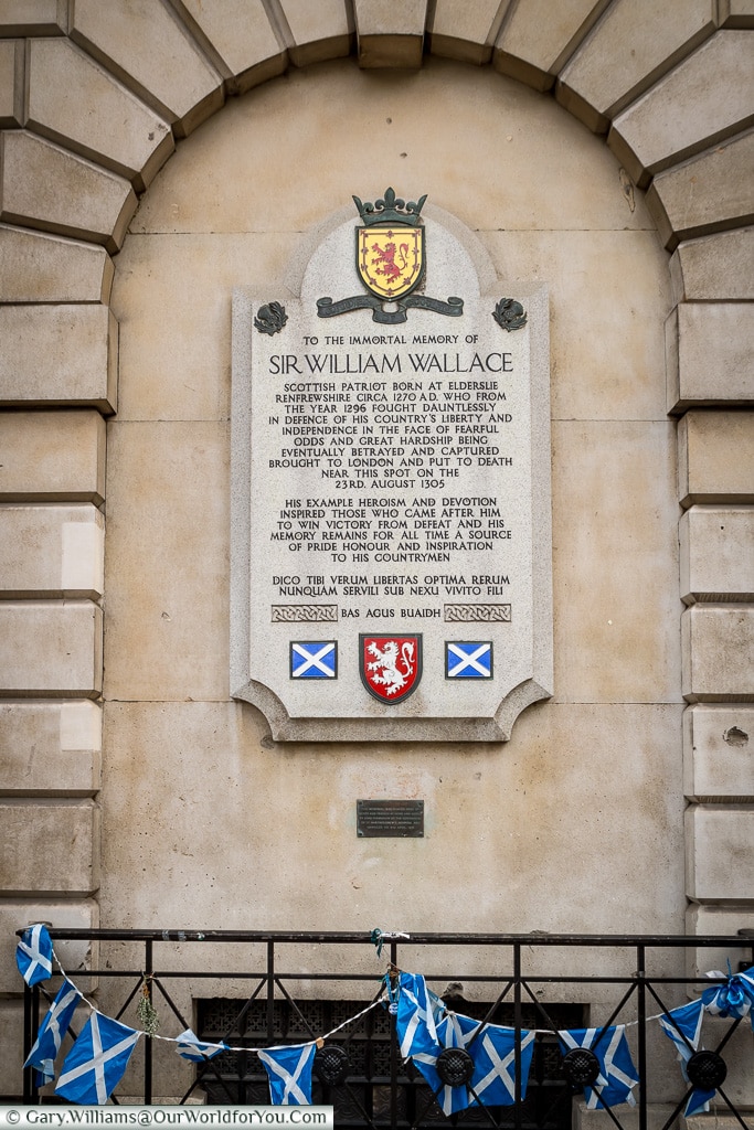 The monument to William Wallace, City of London, London, England