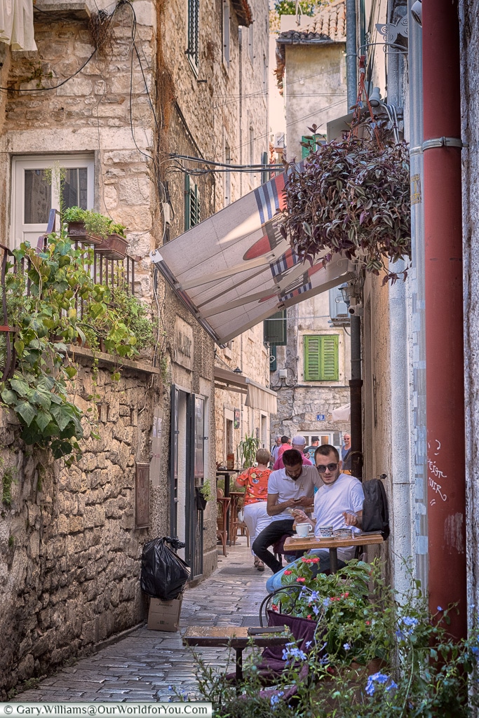 The narrow lanes of Split, Croatia