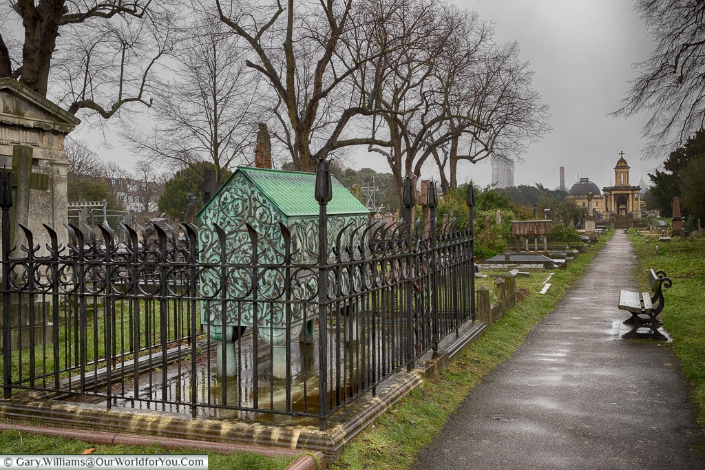 Monument to Frederick Richards Leyland, Brompton Cemetery, London, England, UK