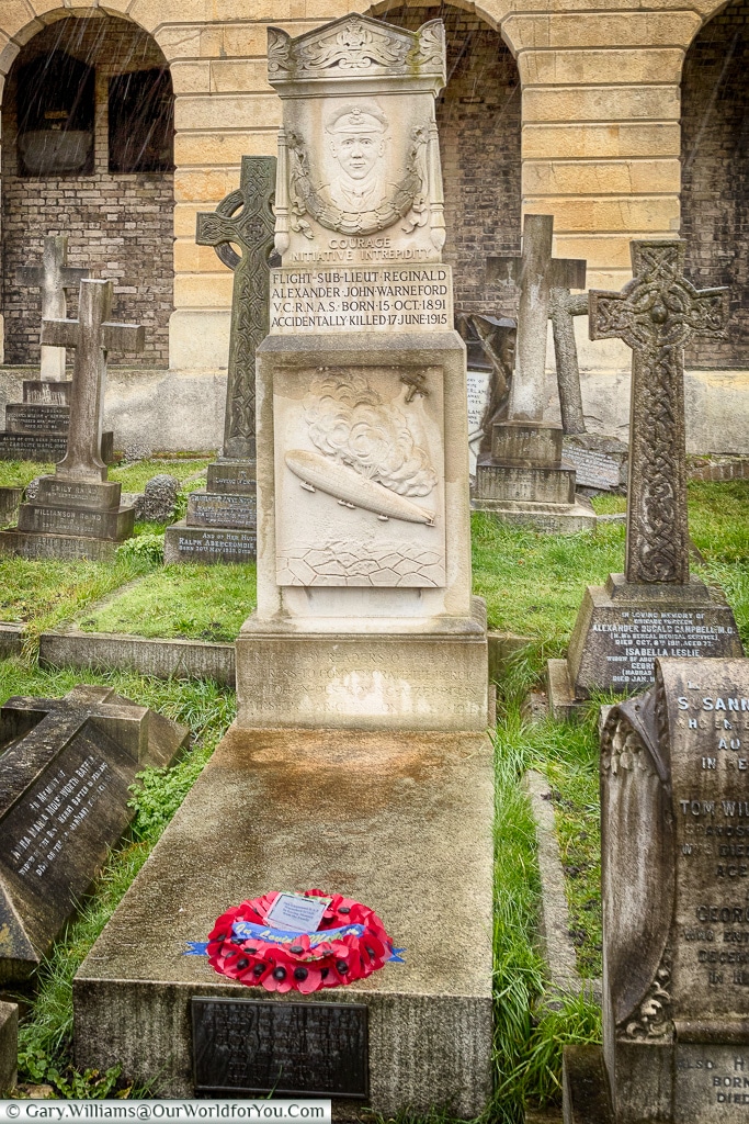 Reginald Warneford - VC holder, Brompton Cemetery, London, England, UK