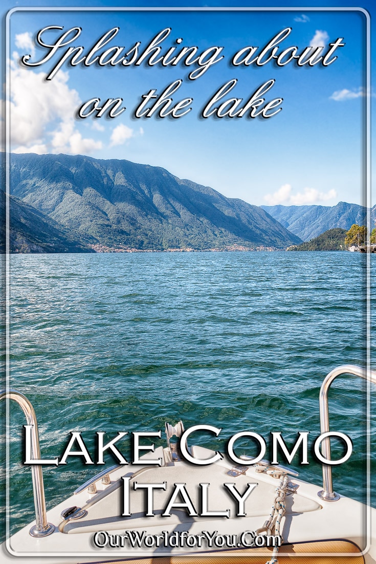 Splashing about on the lake, Lake Como, Italy