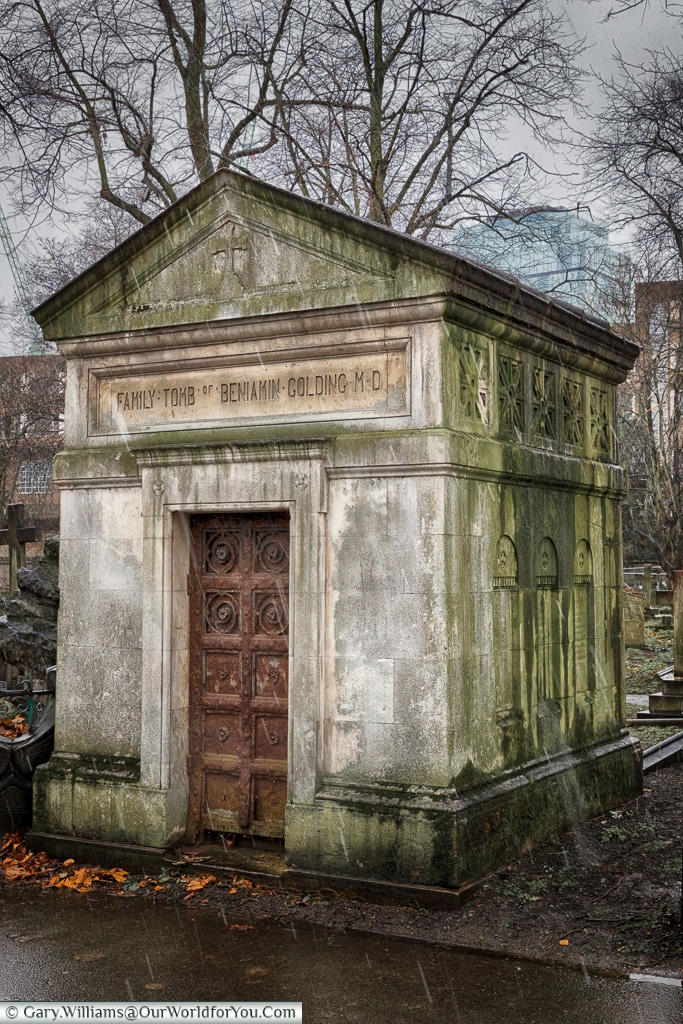 The Family tomb of Dr Benjamin Golding, Brompton Cemetery, London, England, UK