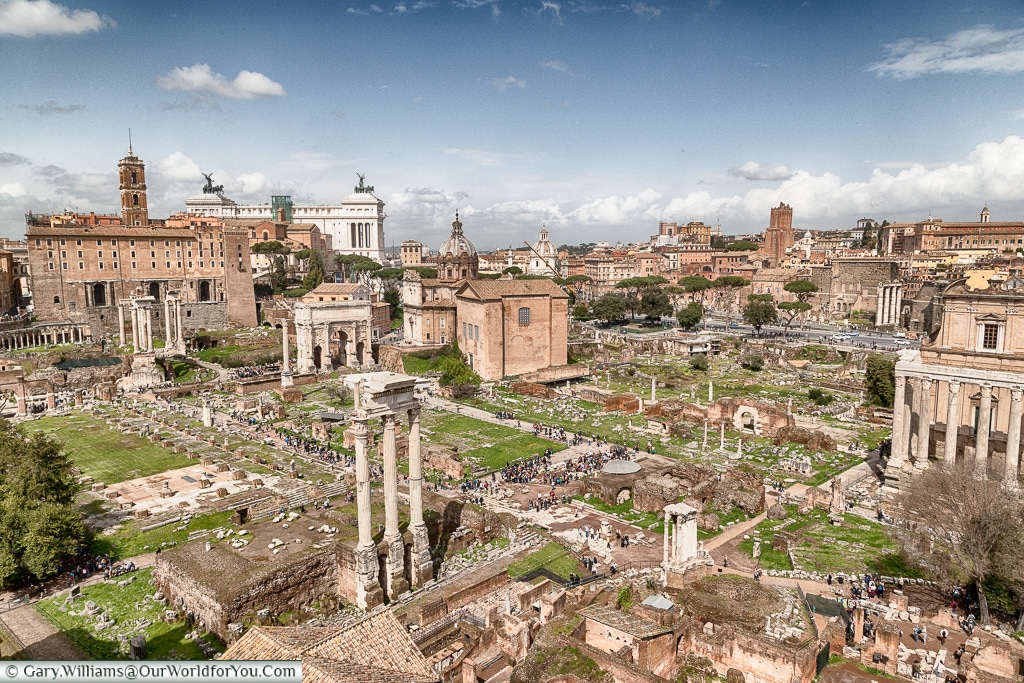 The Forum from on high, Rome, Italy