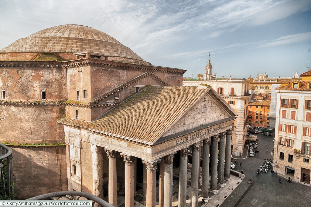 The Pantheon from our room, Rome, Italy