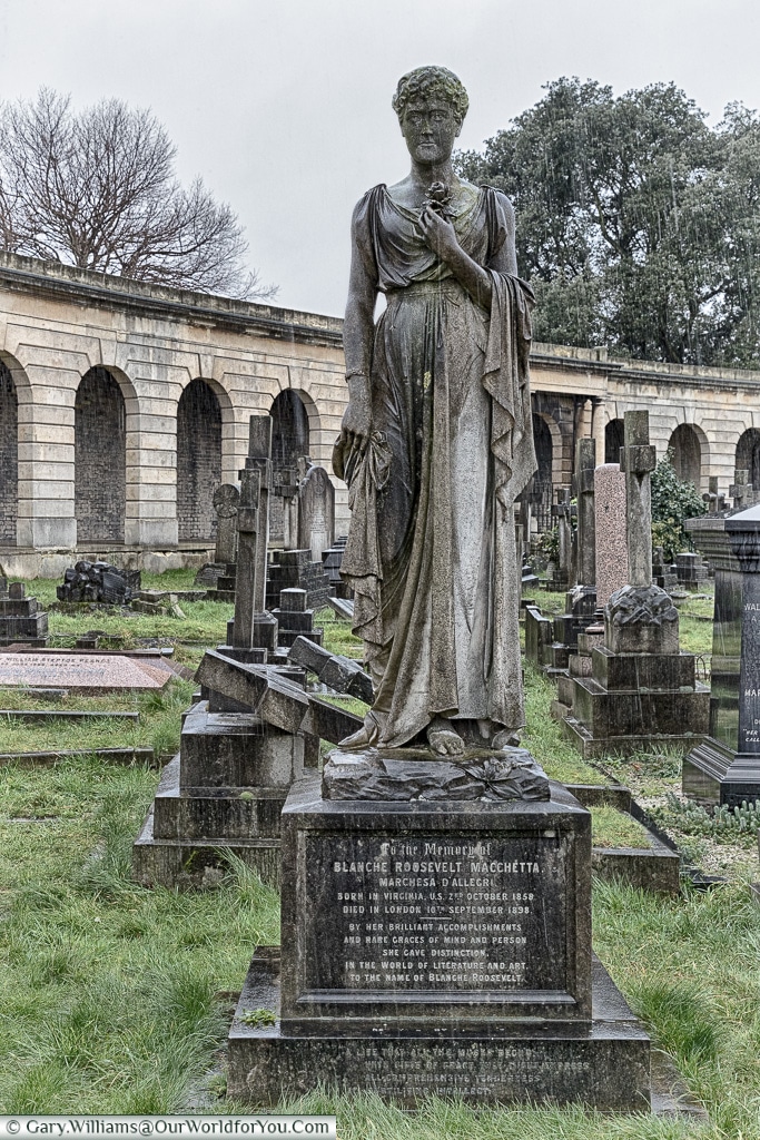 The resting place of Blanche Roosevelt, Brompton Cemetery, London, England, UK