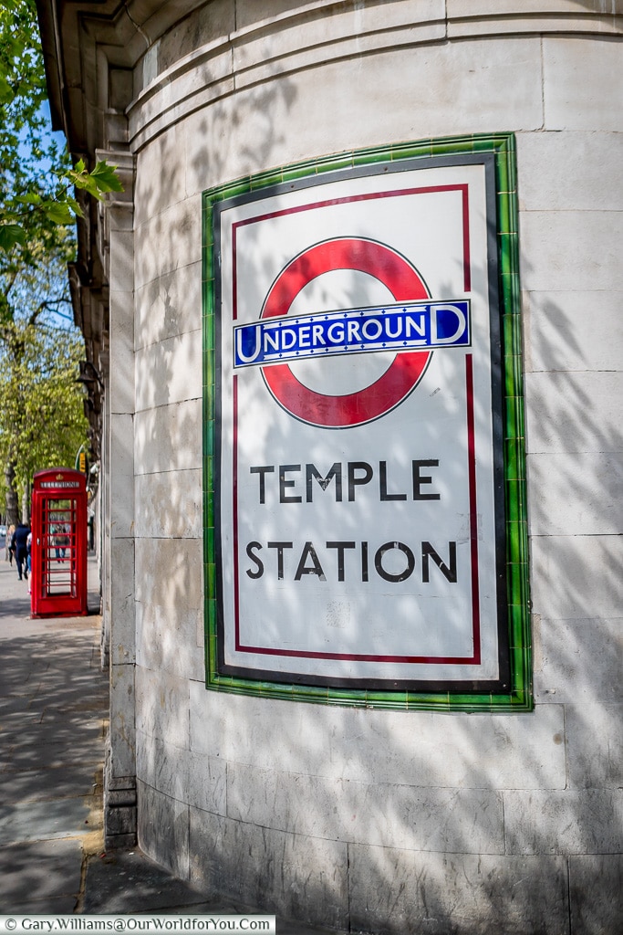Temple Station, London, England, UK