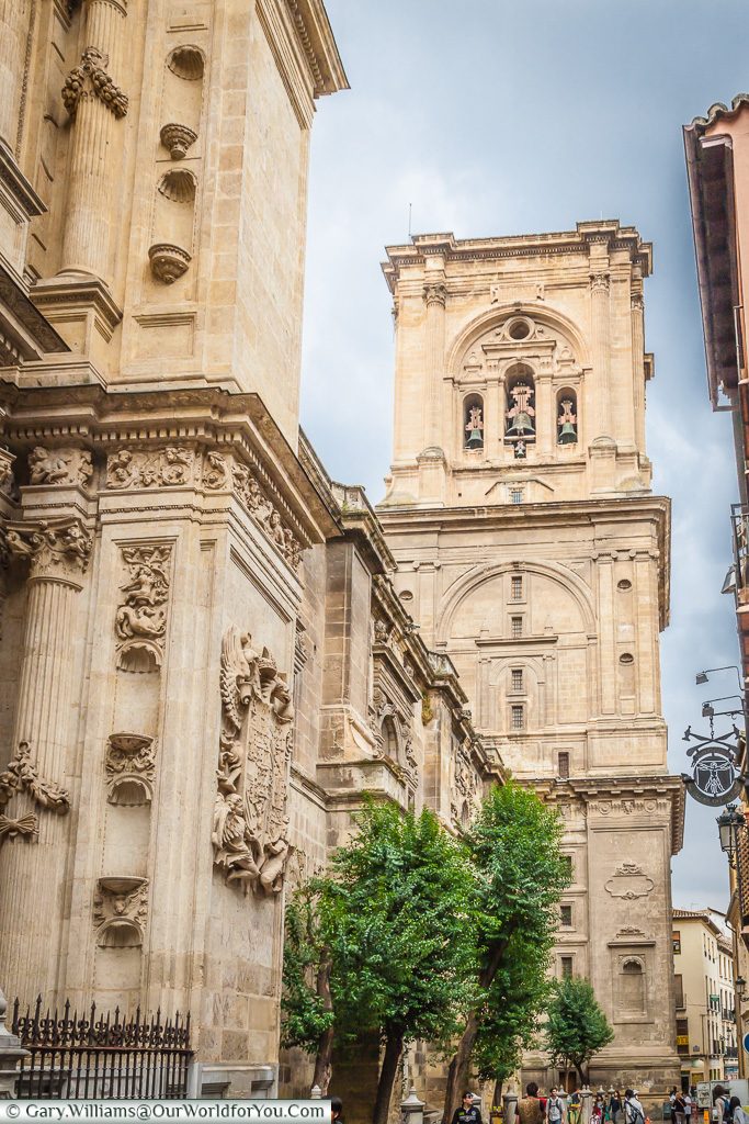 The bell tower of the Cathedral, Granada, Spain