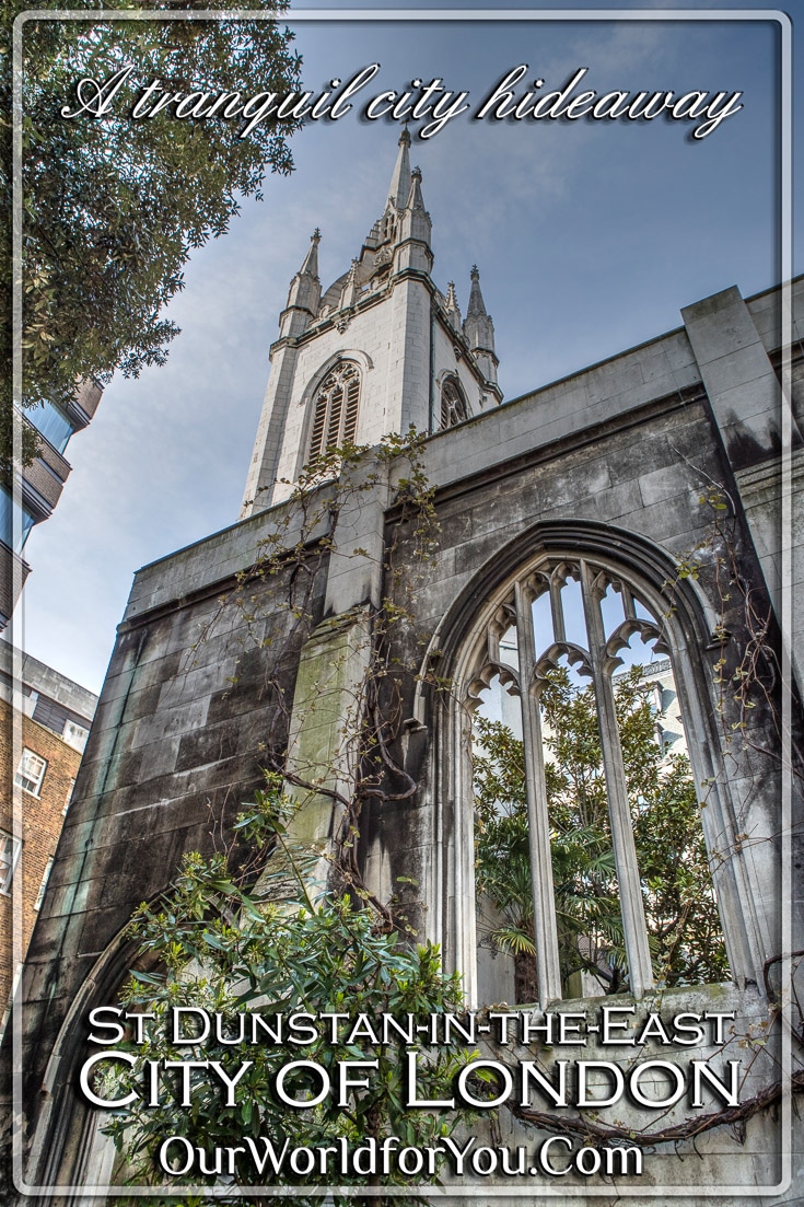 A tranquil city hideaway,St Dunstan-in the East, City of London, London
