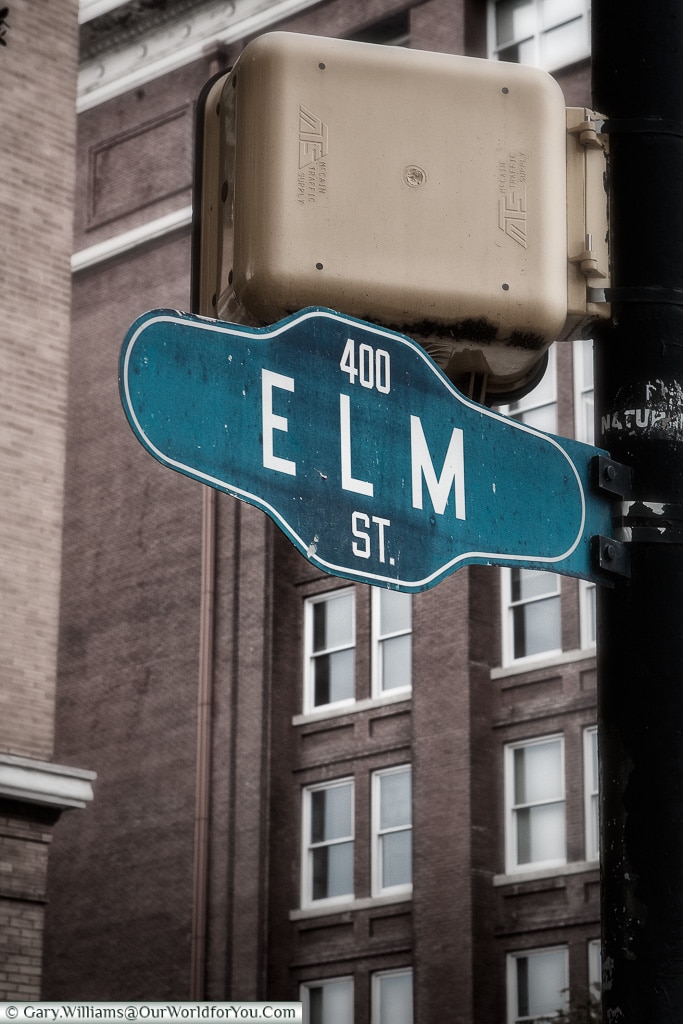 Elm Street, Dallas, Texas, USA