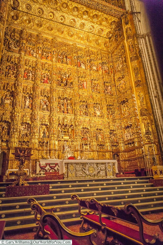 Pierre Dancarts elborate altar, Seville Cathedral, Seville, Spain