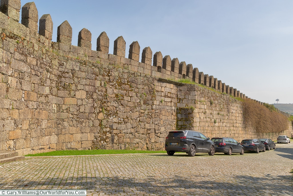 The old city walls of  Guimarães, Portugal