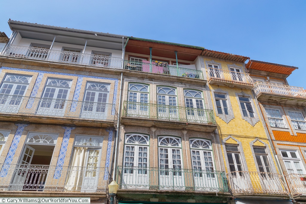 The ornate buildings of  Guimarães, Portugal