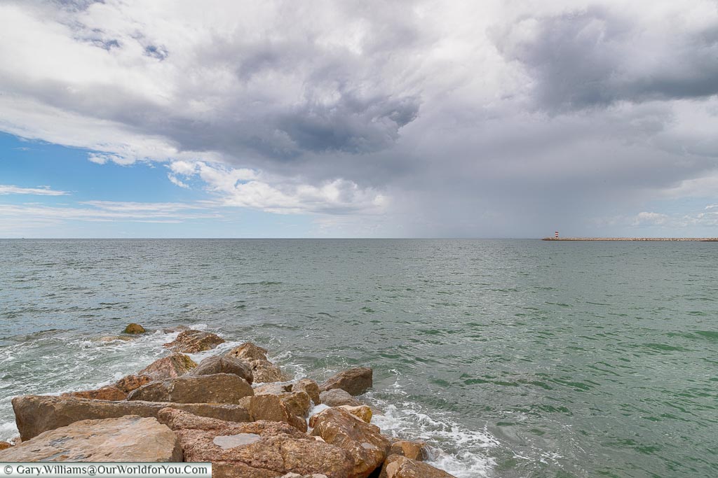 A storm coming in at Quarteira, Algarve, Portugal
