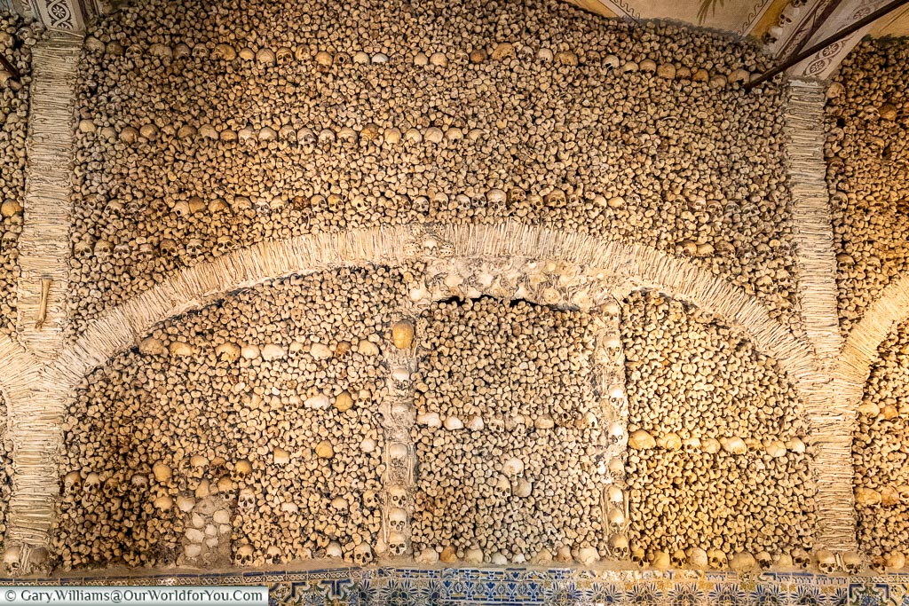 A wall of bones, Évora, Portugal