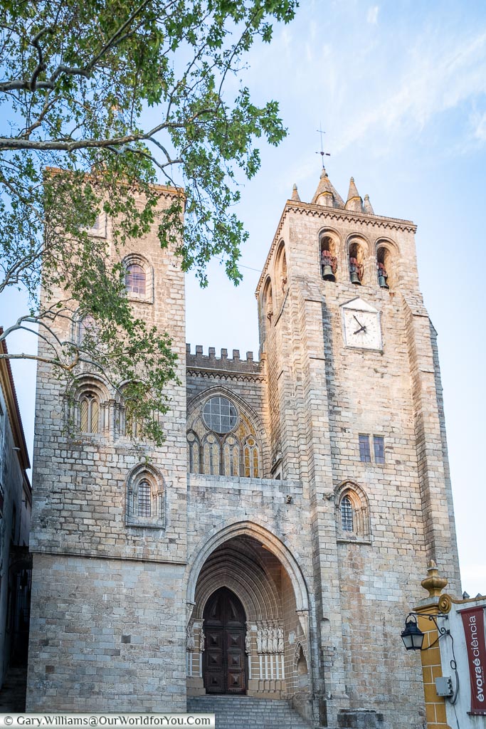 The entrance to Évora Cathedral, Évora, Portugal