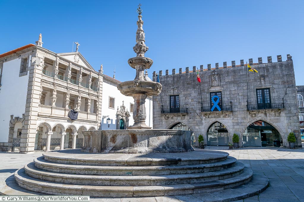 The fountain in Praca da Republica, Viana do Castelo, Portugal